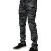 Dolce & Gabbana Gray Tie Dye Cotton Skinny Men Denim Jeans