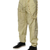 Dolce & Gabbana Yellow Nylon Cargo Chain Men Jogger Pants