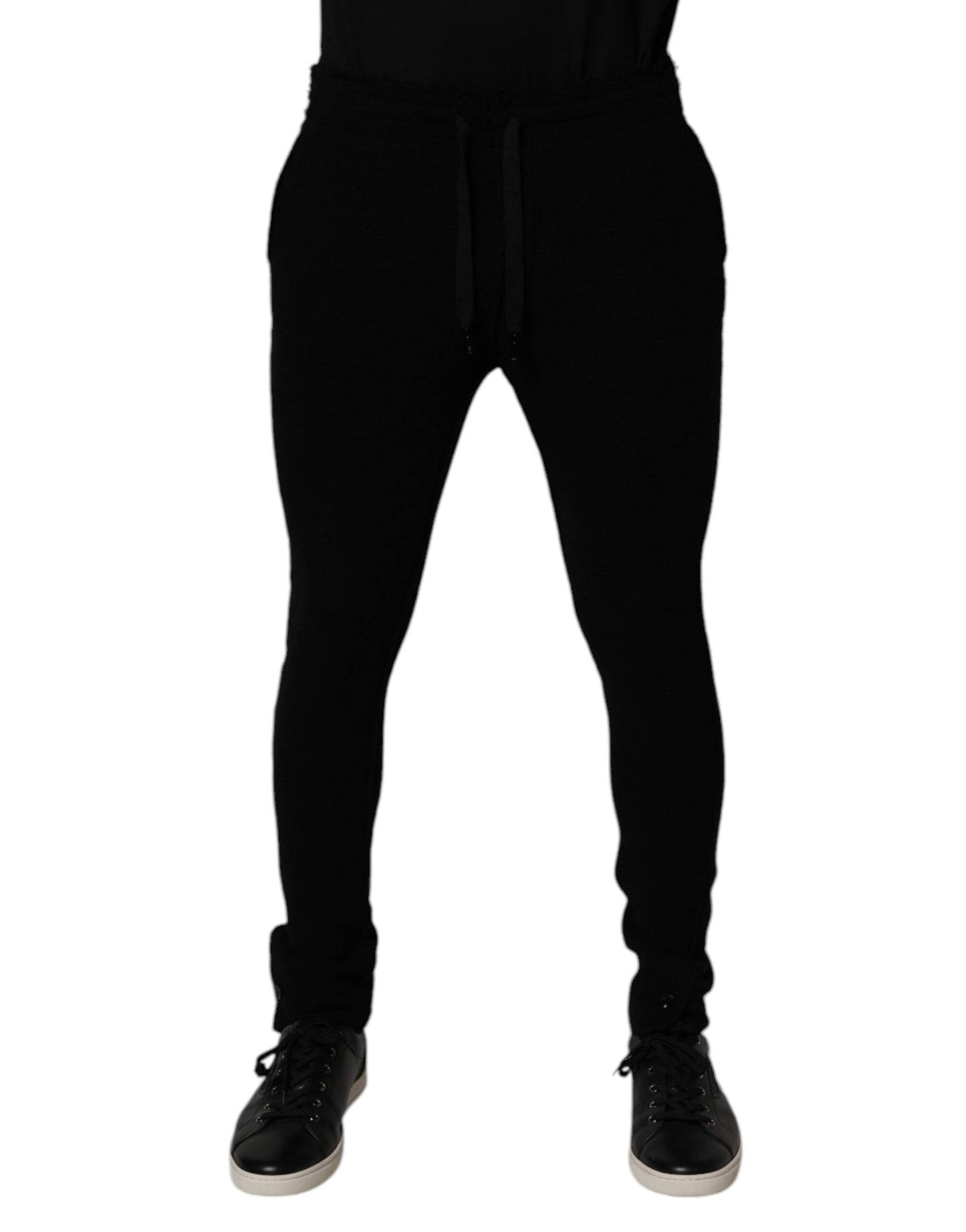 Dolce & Gabbana Black Cashmere Jogger Men Sweatpants Pants