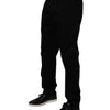 Dolce &amp; Gabbana Schwarze Herren-Enge-Hose aus Baumwolle