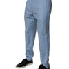 Dolce &amp; Gabbana, Blaue Chinohose aus Baumwollstretch