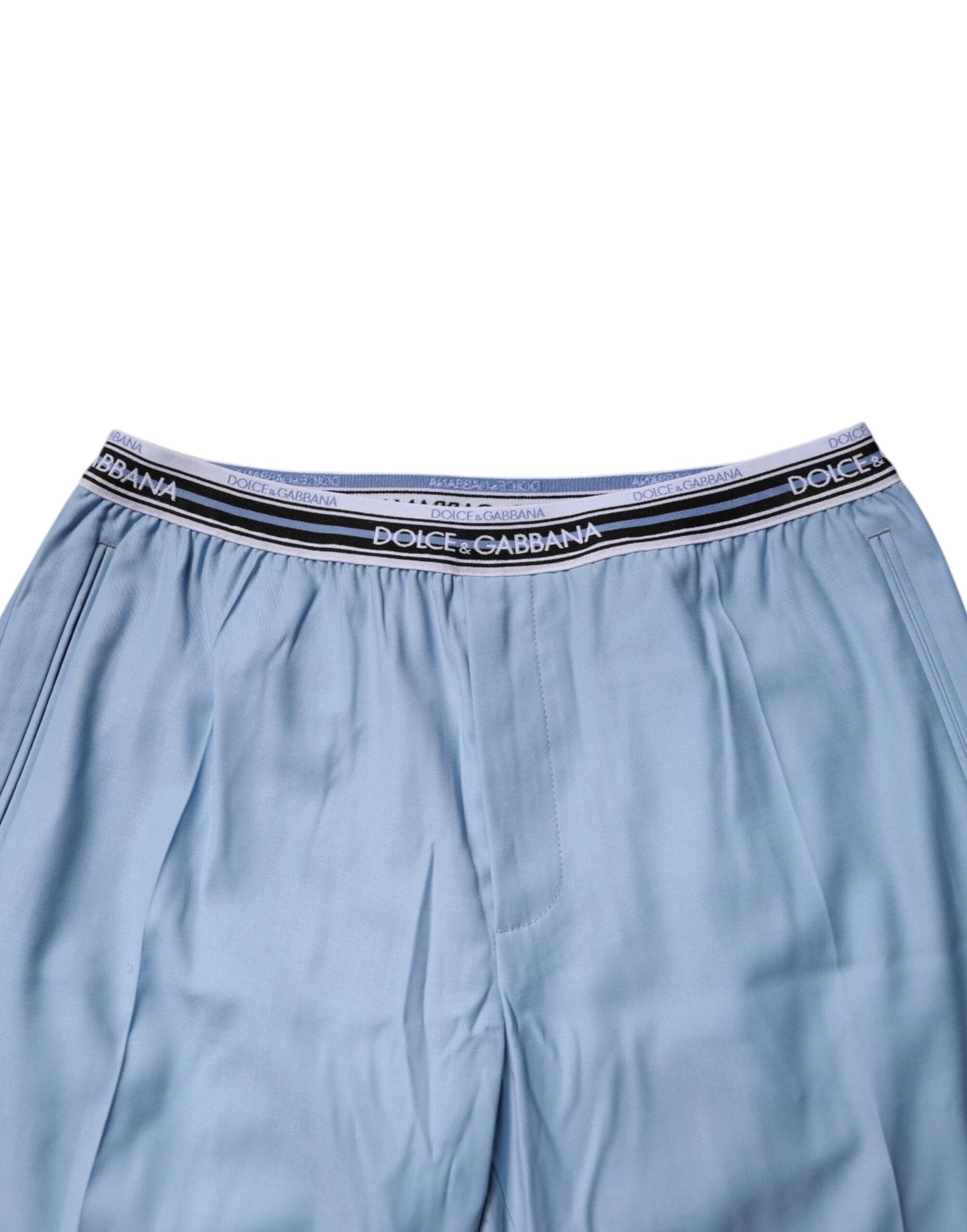 Dolce &amp; Gabbana, Blaue Chinohose aus Baumwollstretch