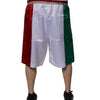 Dolce & Gabbana Multicolor Italia Polyester Bermuda Shorts