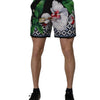 Dolce & Gabbana Multicolor Floral Polyester Men Bermuda Shorts