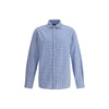 Deperlu Light Blue Cotton Pattern Shirt