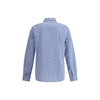 Deperlu Light Blue Cotton Pattern Shirt