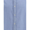 Deperlu Light Blue Cotton Pattern Shirt