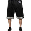 Dolce & Gabbana Black White Men Bermuda Sweatshorts Shorts