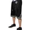 Dolce & Gabbana Black White Men Bermuda Sweatshorts Shorts