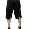 Dolce & Gabbana Black White Men Bermuda Sweatshorts Shorts