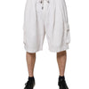 Dolce & Gabbana White Cotton Cargo Bermuda Sweatshorts Shorts