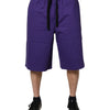 Dolce & Gabbana Purple Cotton Men Bermuda Sweatshorts Shorts