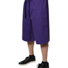 Dolce & Gabbana Purple Cotton Men Bermuda Sweatshorts Shorts