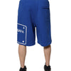 Dolce & Gabbana Blue Logo Cotton Bermuda Sweatshorts Shorts