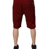 Dolce & Gabbana Bordeaux Cotton Bermuda Men Sweatshorts Shorts