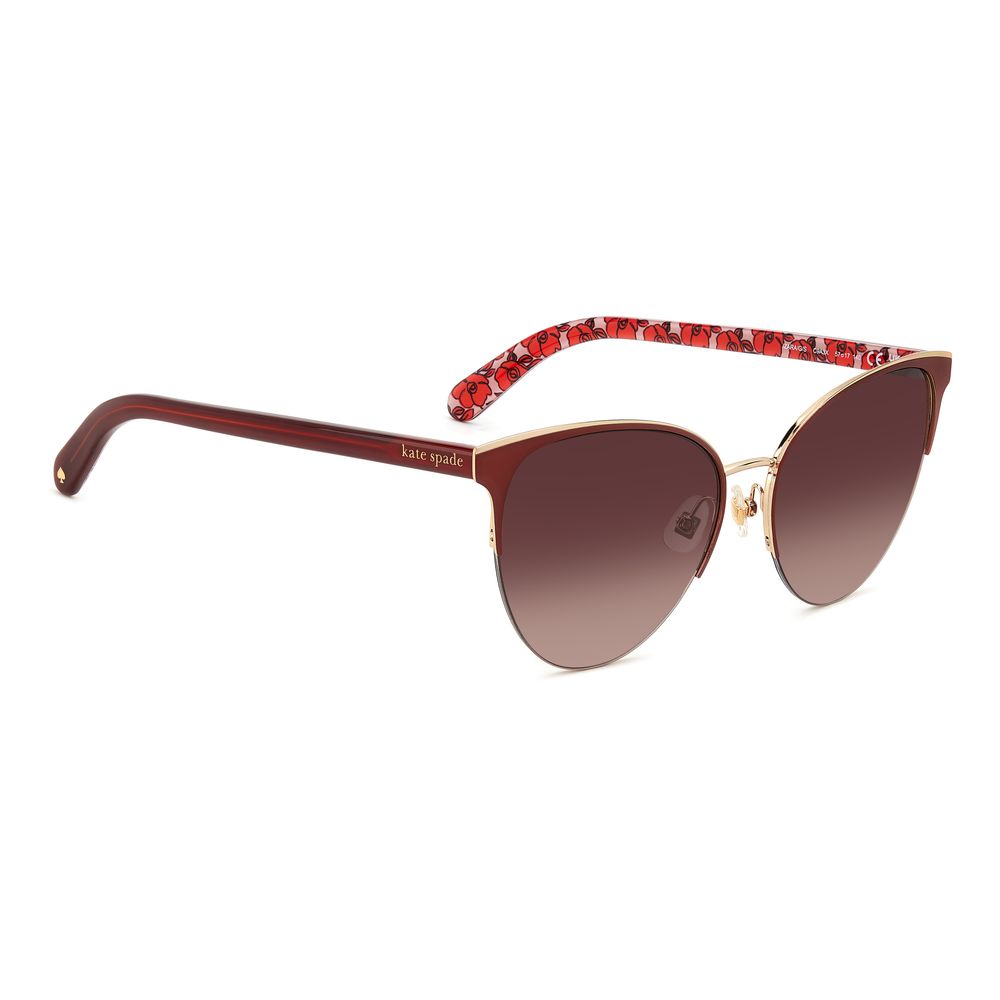 Kate Spade – Rote Sonnenbrille aus Metall