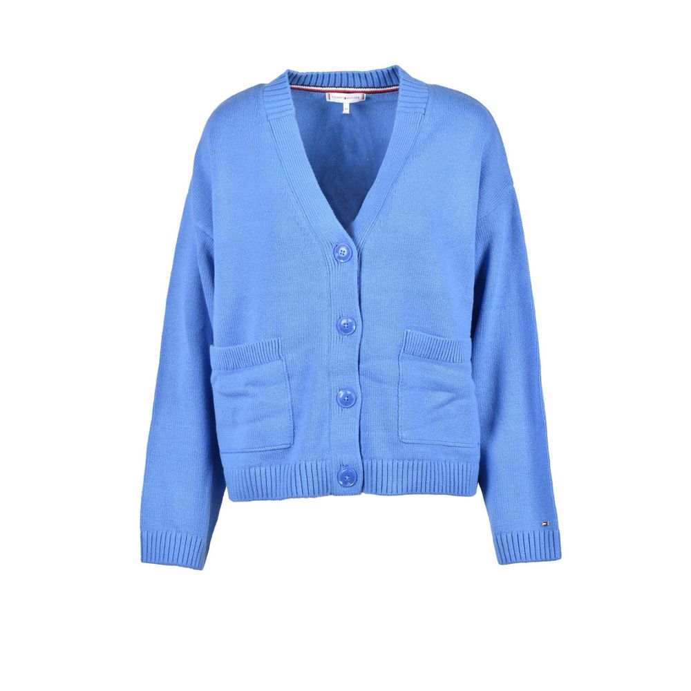 Tommy Hilfiger Blue Cotton Cardigan