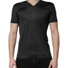 Dolce & Gabbana Dark Gray Silk V-neck Short Sleeves T-shirt