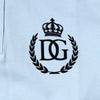 Dolce & Gabbana Sky Blue Cotton Crown Collared Polo T-shirt