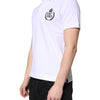 Dolce & Gabbana White Cotton Crown Collared Men Polo T-shirt