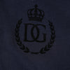 Dolce & Gabbana Dark Blue Cotton Crown Collared Polo T-shirt