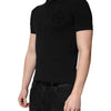 Dolce & Gabbana Black Cotton DG Logo Collared Polo T-shirt