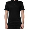 Dolce &amp; Gabbana – Schwarzes Polo-T-Shirt aus Polyester mit DG-Logo und Kragen