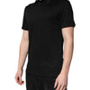 Dolce &amp; Gabbana – Schwarzes Polo-T-Shirt aus Polyester mit DG-Logo und Kragen