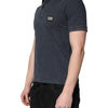 Dolce & Gabbana Dark Blue Logo Plaque Cotton Men Polo Shirt T-shirt