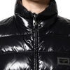 Dolce & Gabbana Black Logo Plaque Full Zip Puffer Jacket
