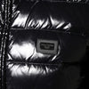 Dolce & Gabbana Black Logo Plaque Full Zip Puffer Jacket