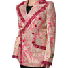 Dolce & Gabbana Pink Gold Jacquard Nylon Coat Blazer Jacket