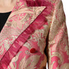 Dolce & Gabbana Pink Gold Jacquard Nylon Coat Blazer Jacket
