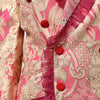 Dolce & Gabbana Pink Gold Jacquard Nylon Coat Blazer Jacket
