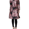 Dolce & Gabbana Pink Black Floral Brocade Trenchcoat Jacket