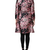 Dolce & Gabbana Pink Black Floral Brocade Trenchcoat Jacket