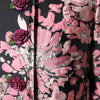 Dolce & Gabbana Pink Black Floral Brocade Trenchcoat Jacket