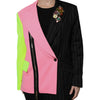 Dolce & Gabbana Multicolor Patchwork Embellished Coat Jacket
