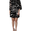 Dolce & Gabbana Black White Zebra A-line Sheath Mini Dress