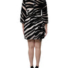 Dolce & Gabbana Black White Zebra A-line Sheath Mini Dress