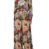 Dolce & Gabbana Multicolor Floral Wide Leg Jumpsuit Dress