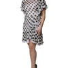 Dolce &amp; Gabbana – A-Linien-Kleid aus Seidenmischung mit weißen Punkten