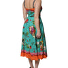 Dolce & Gabbana Multicolor Printed Silk Sleeveless Midi Dress