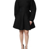 Dolce & Gabbana Black Cotton Long Sleeves A-line Mini Dress