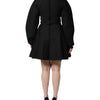 Dolce & Gabbana Black Cotton Long Sleeves A-line Mini Dress
