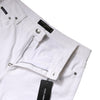 Dolce & Gabbana White Cotton Mid Waist Skinny Denim Jeans