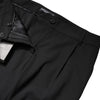 Dolce & Gabbana Black Wool High Waist Boot Cut Dress Pants