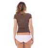 A-Style Brown Nylon Women T-Shirt