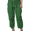 Dolce & Gabbana Green Cotton High Waist Cargo Pants