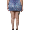 Dolce & Gabbana Multicolor Plush High Waist Mini Skirt